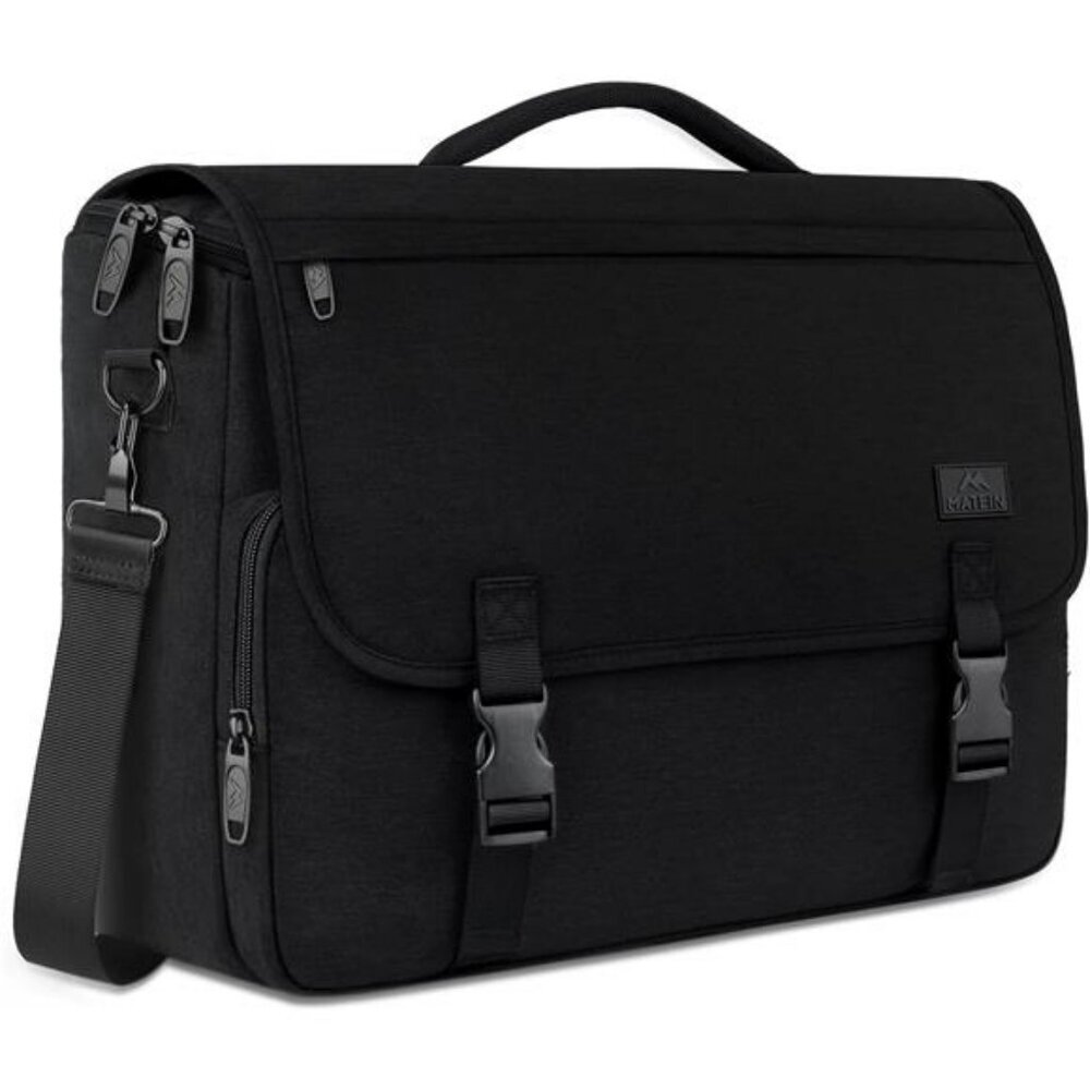 Mens Laptop Messenger Bag 15.6 Inch Water Resistant Work School Briefcase